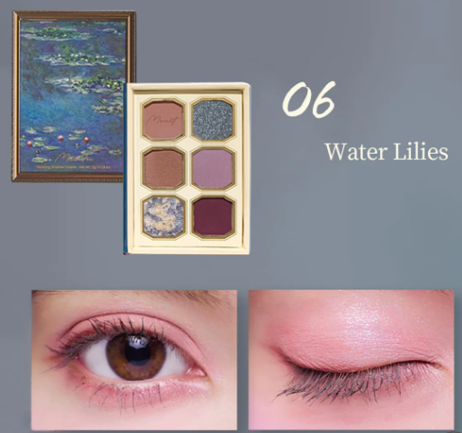 MilleFee Monet's Painting Eyeshadow Palette 06 Water Lily 6g