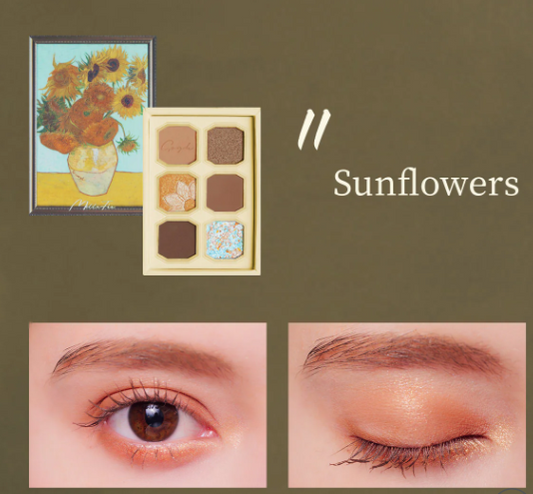 MilleFee Van Gogh's Painting Eyeshadow Palette 11 Sunflowers 6g